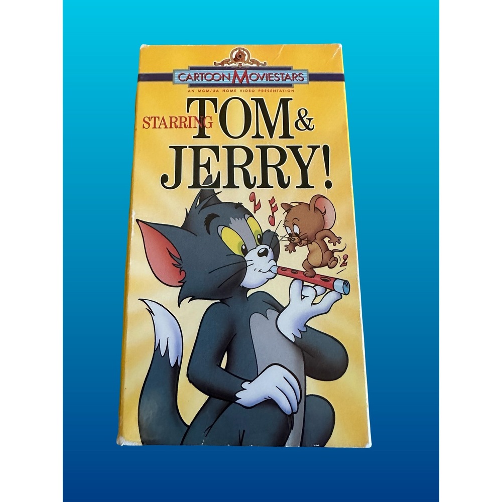 Starring Tom and Jerry VHS 1988 MGM UA Cartoon Moviestars Classic‎ Animation Vtg